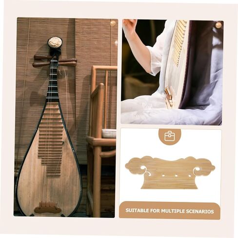 Kisangel Lute Bridge Tailpiece Pipa Replacement Part Handmade String Board Bamboo Craft in Saudi Arabia
