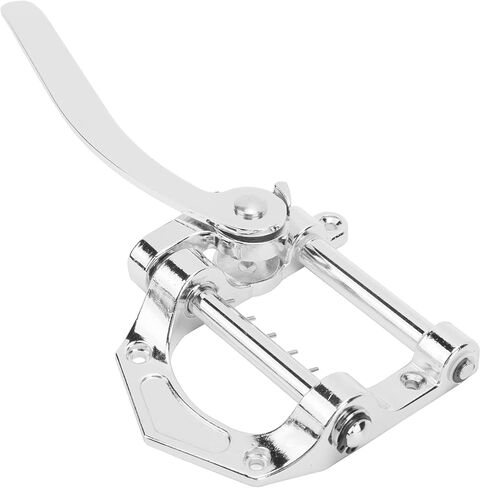 Guitar Vibrato Tailpiece, Bridge Tremolo Unit Metal Big Rocking Flat Top Body Bridges & Parts Rod for ES335 Electric GuitarBlack B Guitar (Silver) in Kuwait