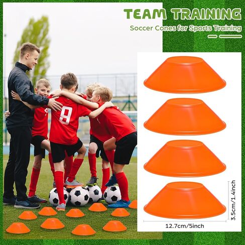 12 قطعة من مخاريط كرة القدم الصغيرة لأقراص خفة الحركة الرياضية لتدريب كرة القدم من أجل تدريبات خفة الحركة وكرة القدم الرياضية in Kuwait