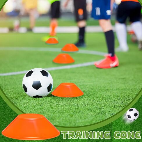 12 قطعة من مخاريط كرة القدم الصغيرة لأقراص خفة الحركة الرياضية لتدريب كرة القدم من أجل تدريبات خفة الحركة وكرة القدم الرياضية in Kuwait