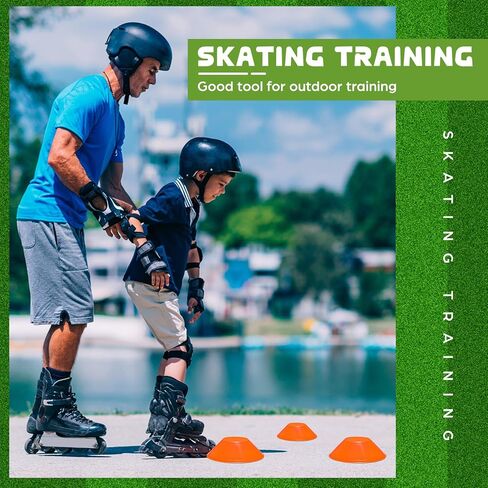 12 قطعة من مخاريط كرة القدم الصغيرة لأقراص خفة الحركة الرياضية لتدريب كرة القدم من أجل تدريبات خفة الحركة وكرة القدم الرياضية in Kuwait