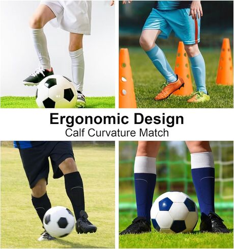 4Pcs Mini Soccer Shin Guards, Small Shin Pads for Soccer, Lightweight & Breathable Protective Gear for Kids and Teens 3.15 x 2 Inch, Black & White in Saudi Arabia