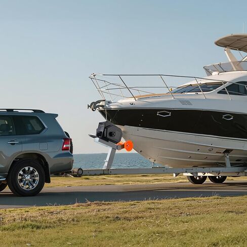 VEVOR Electric Boat Winch, 12V DC 300W, Reversible Electric Trailer Winch for Boats Up to 2000 lbs, Power-in, Power-Out, and Freewheel Operations for Boats with Wired Remote Control & Hand Crank in Kuwait