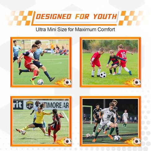 2 Pairs Mini Soccer Shin Guards for Kids Youth & Adults - Ultra Lightweight Small Shin Pads, Comfortable Fit for Football, Indoor Soccer, Training (3.95" x 2.48") in Kuwait