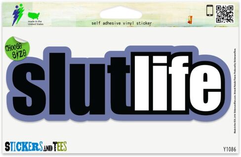 ملصق فينيل Slutlife ملصق صغير ممتص الصدمات للهاتف مقاس 4 بوصات × 1 بوصة in Saudi Arabia