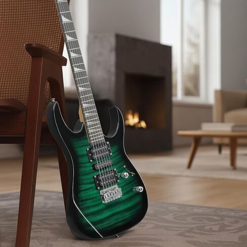 طقم جيتار كهربائي كامل الحجم للمبتدئين والمحترفين من Ktaxon، مجموعة جيتار كهربائي بجسم صلب 39 بوصة HSH Pickup مع 5 وات أمبير، حقيبة أزعج، حزام، أوتار إضافية، أرجواني النمر in Saudi Arabia