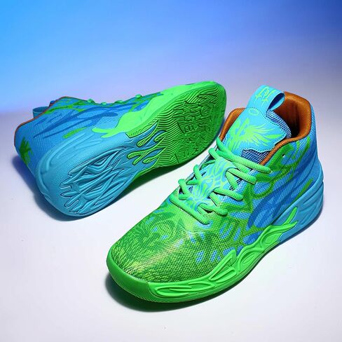 Exusiai Mens High Top Basketball Shoes Fashion Breathable Non Slip Outdoor Sneakers Comfortable Cushioning Athletic in Saudi Arabia