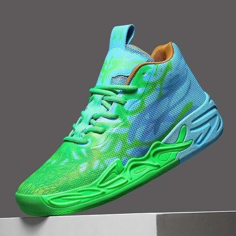 Exusiai Mens High Top Basketball Shoes Fashion Breathable Non Slip Outdoor Sneakers Comfortable Cushioning Athletic in Saudi Arabia