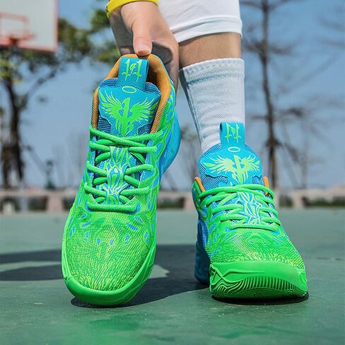 Exusiai Mens High Top Basketball Shoes Fashion Breathable Non Slip Outdoor Sneakers Comfortable Cushioning Athletic in Saudi Arabia