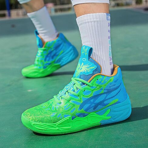 Exusiai Mens High Top Basketball Shoes Fashion Breathable Non Slip Outdoor Sneakers Comfortable Cushioning Athletic in Saudi Arabia