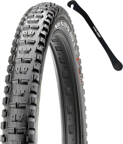 Minion DHR II Mountain Bike Tire - Bundle with Cycle Crew Tire Lever | Excellent Braking and Cornering Traction in Steep Terrain in Saudi Arabia