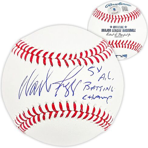 Wade Boggs Autographed Official Red Sox "5x AL Batting Champ" Beckett BAS Witness in Saudi Arabia