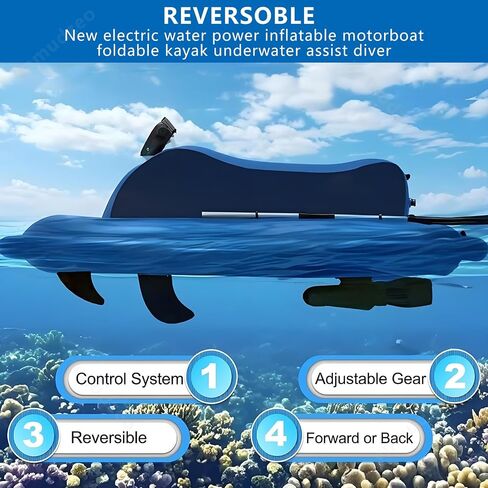 Summer Electric Inflatable Jet Ski,w/500W 700W Underwater Thruster,35-180 min Runtime,1800-2700 RPM Brushless Motor,331 lb Max Load Motorboat in Saudi Arabia