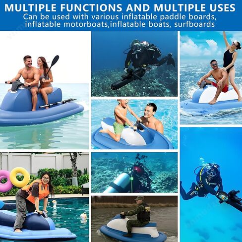 Summer Electric Inflatable Jet Ski,w/500W 700W Underwater Thruster,35-180 min Runtime,1800-2700 RPM Brushless Motor,331 lb Max Load Motorboat in Saudi Arabia