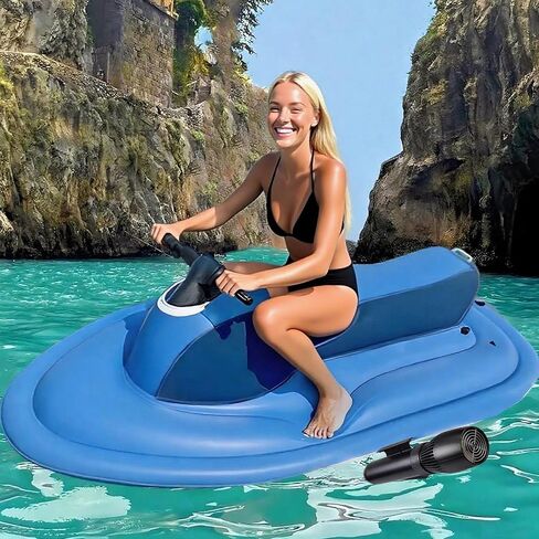Summer Electric Inflatable Jet Ski,w/500W 700W Underwater Thruster,35-180 min Runtime,1800-2700 RPM Brushless Motor,331 lb Max Load Motorboat in Saudi Arabia