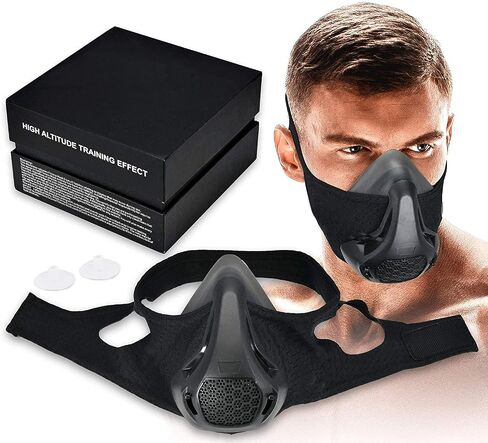 High Altitude Mask, Training Workout Mask Men to Improve Lung Capacity, 24 Level Breathing Resistance Fitness Mask to Upgrade Endurance, for All Sport: Running, Cardio, Cycling, Gym in Saudi Arabia