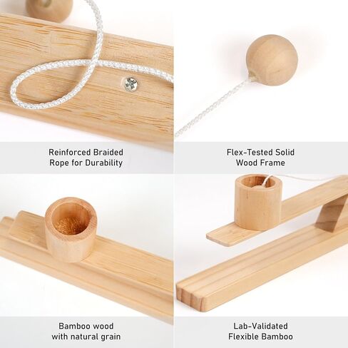 Ring Toss Game, Portable Wooden Tabletop Game for Teens & Adults, Skill Development & Dexterity Challenge, Office Desk Travel Party Camping Game Night Fun in Saudi Arabia
