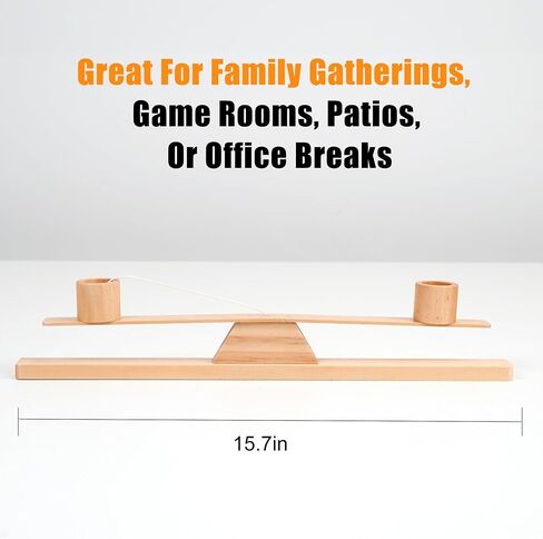 Ring Toss Game, Portable Wooden Tabletop Game for Teens & Adults, Skill Development & Dexterity Challenge, Office Desk Travel Party Camping Game Night Fun in Saudi Arabia
