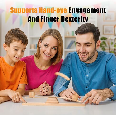 Ring Toss Game, Portable Wooden Tabletop Game for Teens & Adults, Skill Development & Dexterity Challenge, Office Desk Travel Party Camping Game Night Fun in Saudi Arabia