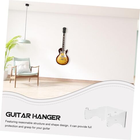Acrylic Guitar Wall Hanger Rack Ukulele Wall Mount Holder Adjustable Guitar Display Stand for Home or Studio in Saudi Arabia