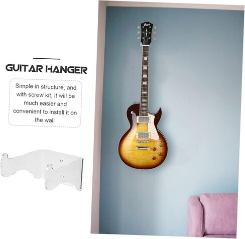 Acrylic Guitar Wall Hanger Rack Ukulele Wall Mount Holder Adjustable Guitar Display Stand for Home or Studio in Saudi Arabia