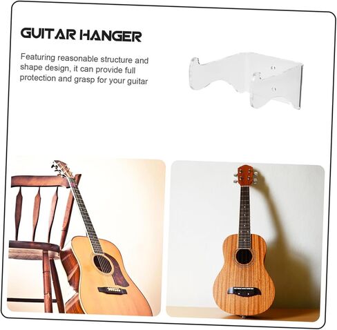 Acrylic Guitar Wall Hanger Rack Ukulele Wall Mount Holder Adjustable Guitar Display Stand for Home or Studio in Saudi Arabia