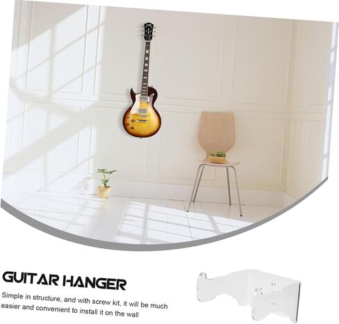 Acrylic Guitar Wall Hanger Rack Ukulele Wall Mount Holder Adjustable Guitar Display Stand for Home or Studio in Saudi Arabia