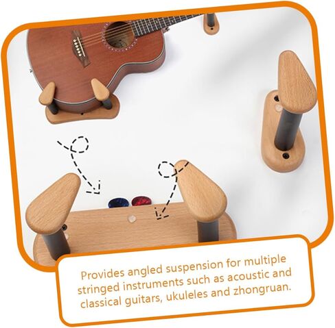 Kisangel Acoustic Guitar Wall Mount Guitar Hanger for Wall Fit for Electric Ukulele Space-Saving in Kuwait