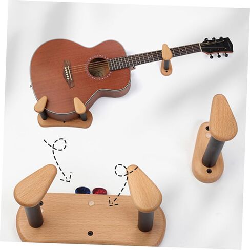 Kisangel Acoustic Guitar Wall Mount Guitar Hanger for Wall Fit for Electric Ukulele Space-Saving in Kuwait