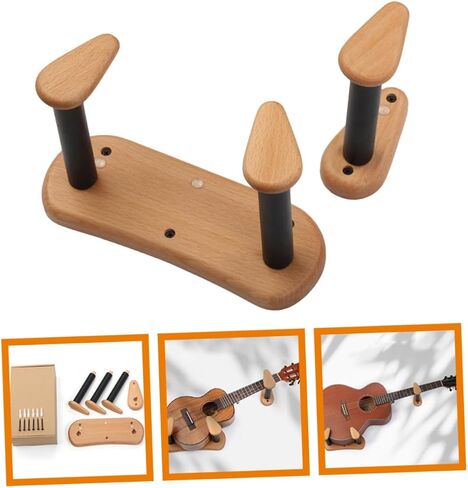 Kisangel Acoustic Guitar Wall Mount Guitar Hanger for Wall Fit for Electric Ukulele Space-Saving in Kuwait