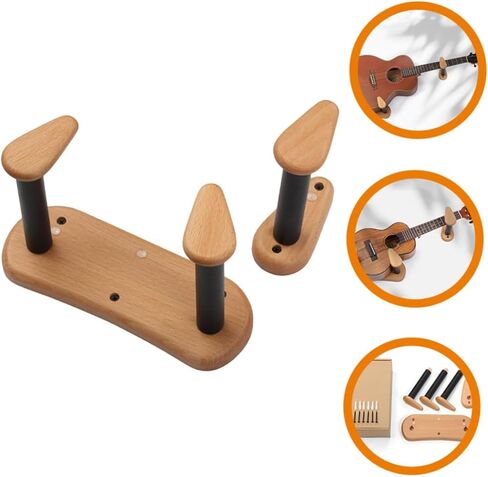 Kisangel Acoustic Guitar Wall Mount Guitar Hanger for Wall Fit for Electric Ukulele Space-Saving in Kuwait