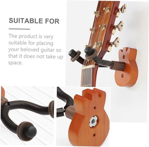 Wall Mount Ukulele and Guitar Rack Solid Beech Wood Violin Holder Hooks for Erhu and Electric Guitar Space-Saving Home Storage Solution in Saudi Arabia