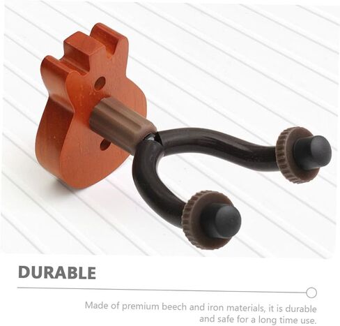 Wall Mount Ukulele and Guitar Rack Solid Beech Wood Violin Holder Hooks for Erhu and Electric Guitar Space-Saving Home Storage Solution in Saudi Arabia