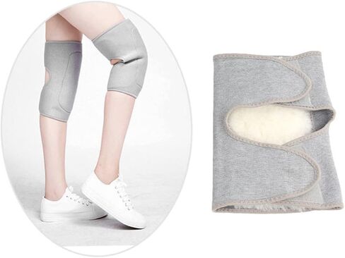 Thick Wool Knee Sleeves 2pcs Kneecap Warm Kneepad for Sports Elastic Weave Knee Support Running Cycling Basketball Football in Saudi Arabia