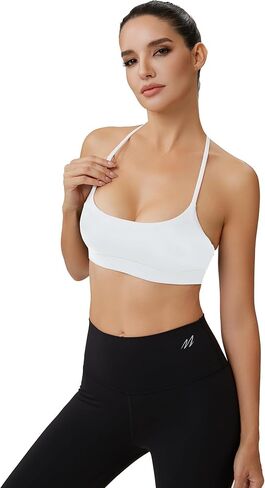 حمالة صدر رياضية للسيدات بأشرطة سباغيتي ملونة وحمالات صدر - رقبة مربعة وظهر متقاطع للتمرين، قطع علوية قصيرة مبطنة in Kuwait