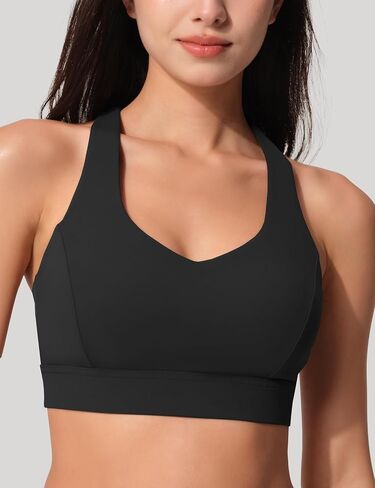 Sports Bras for Women Criss Cross Back - V Neck Adjustable Wide Straps High Support Removable Pad Gym Crop Tank Tops in Saudi Arabia