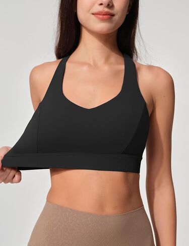 Sports Bras for Women Criss Cross Back - V Neck Adjustable Wide Straps High Support Removable Pad Gym Crop Tank Tops in Saudi Arabia