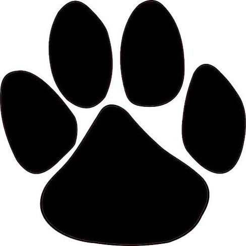 StickerTalk Paw Print Vinyl Sticker, 5 inches by 5 inches in Saudi Arabia