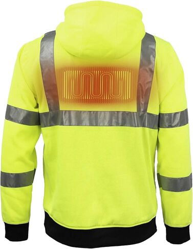 Fieldsheer Hi-Vis Pullover Heated Hoodie for Men with Multi-Zone Heating Elements and Four Heat Settings - ANSI Certified in Saudi Arabia