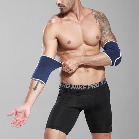 Thickened Elbow Pads for Men Compression Sleeve Support Brace Padded Sports Elbow Guard for Basketball Football Volleyball Weightlifting Protective Gear for Workout in Saudi Arabia
