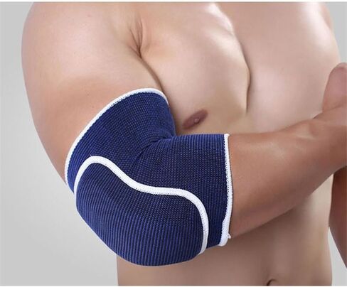 Thickened Elbow Pads for Men Compression Sleeve Support Brace Padded Sports Elbow Guard for Basketball Football Volleyball Weightlifting Protective Gear for Workout in Saudi Arabia