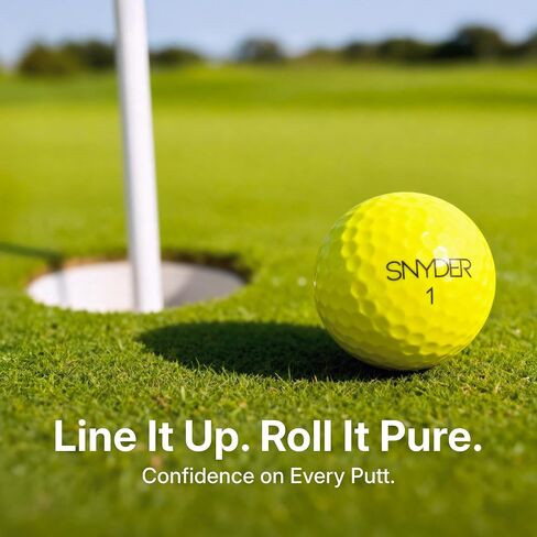 Snyder USA Soft Plus Golf Balls - 2-Piece Construction Soft Golf Ball, Ultra-Low 60 Compression, 440 Dimples, Colored Golf Balls 12 Pack in Saudi Arabia