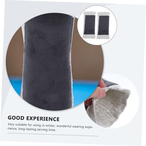 GALPADA 1pair Lengthened Warm Knee Pads Two-layer Thickened Protectors for Home Use Comfortable Elastic Support for Cold Weather Activities Soft Cushioning for Stability and Flexibility in Saudi Arabia