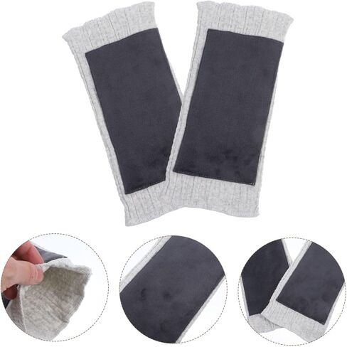 GALPADA 1pair Lengthened Warm Knee Pads Two-layer Thickened Protectors for Home Use Comfortable Elastic Support for Cold Weather Activities Soft Cushioning for Stability and Flexibility in Saudi Arabia