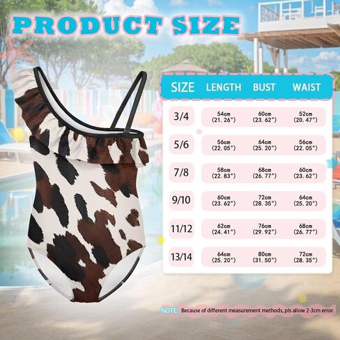 Girls One Piece Swimsuits Ruffle One Shoulder Toddler Bathing Suit Quick Dry Swimwear with Adjustable Strap 3-14Y in Saudi Arabia