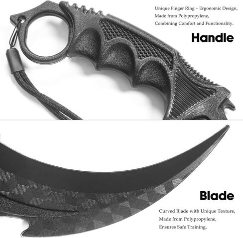 Tactical Karambit Training Knives Set (2-Pack) – Polypropylene Safety Design, Durable with Sheaths for Martial Arts & Self-Defense Drills in Saudi Arabia