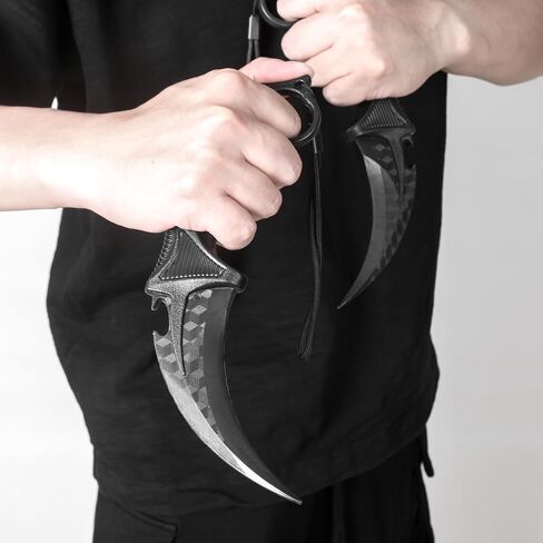 Tactical Karambit Training Knives Set (2-Pack) – Polypropylene Safety Design, Durable with Sheaths for Martial Arts & Self-Defense Drills in Saudi Arabia