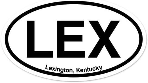 LEX Lexington KY Kentucky Oval Vinyl Car Bumper Window Sticker 3" x 2" in Saudi Arabia