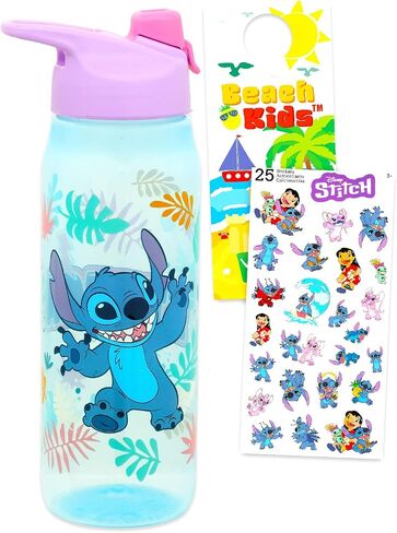 Disney Stitch Water Bottle Bundle School Supplies Set with 20 Oz Drinking Cup, Stickers, More | Lilo and Stitch Water Bottle for Kids, Girls in Saudi Arabia
