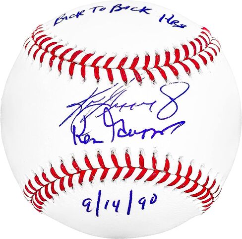 Ken Griffey Jr. & Ken Griffey Sr. Autographed Official M.L.B Baseball Seattle "Back To Back HR 9/4/90" Tristar Holo & Beckett BAS Witness Stock #212465 in Saudi Arabia
